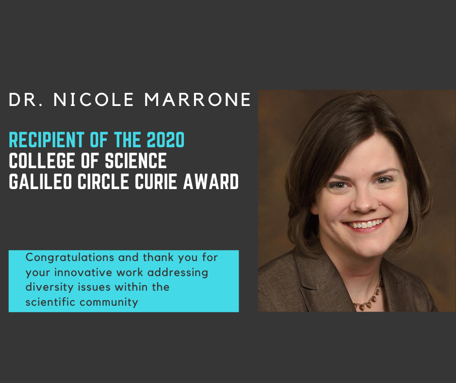 Nicole Marrone, recipient of CoS Curie Award