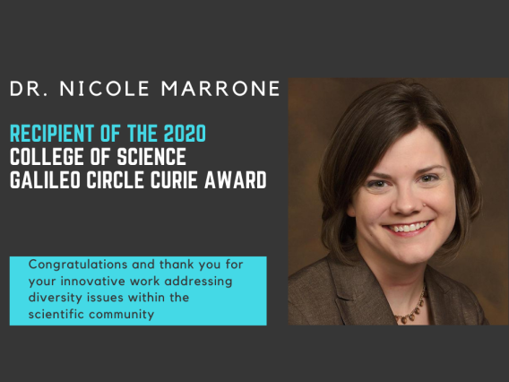 Nicole Marrone, recipient of CoS Curie Award