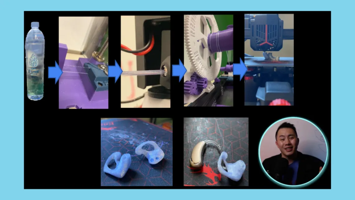 Images of process for making hearing aid ear molds